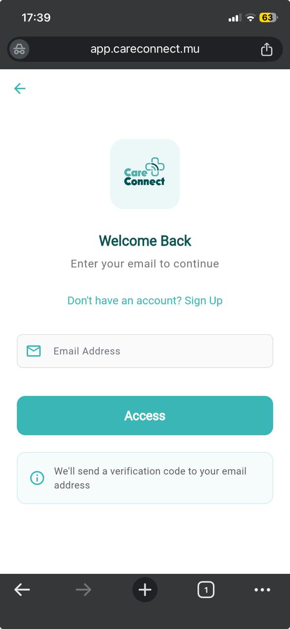Choose "Sign In"